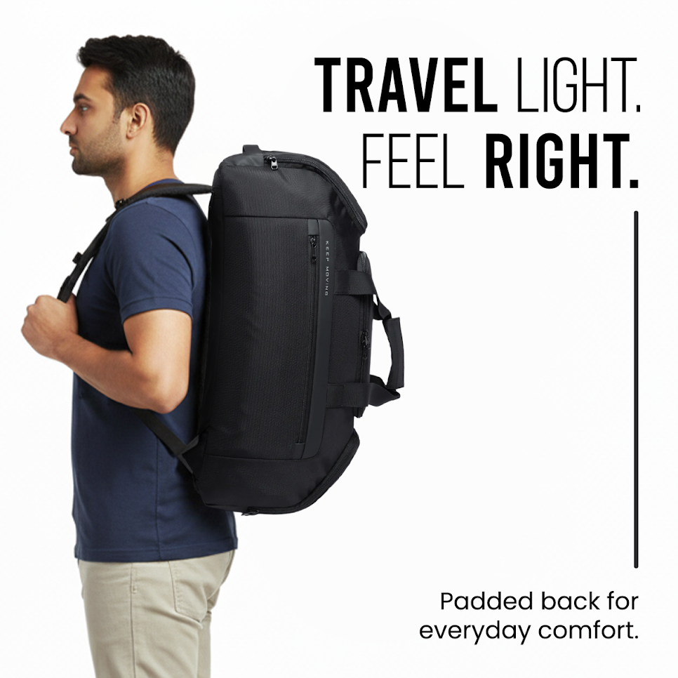 TRAVEL CORE DUFFEL BAG - BLACK