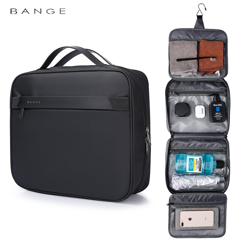 HANGING TOILETRY BAG - BLACK