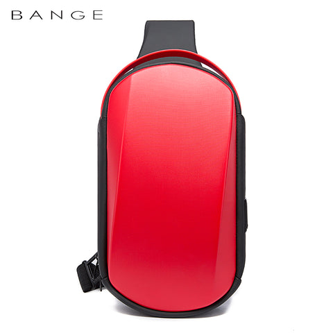 Red Lemon BANGE Waterproof TPU Unisex Travel Crossbody Sling Bag Chest Pack with USB charging