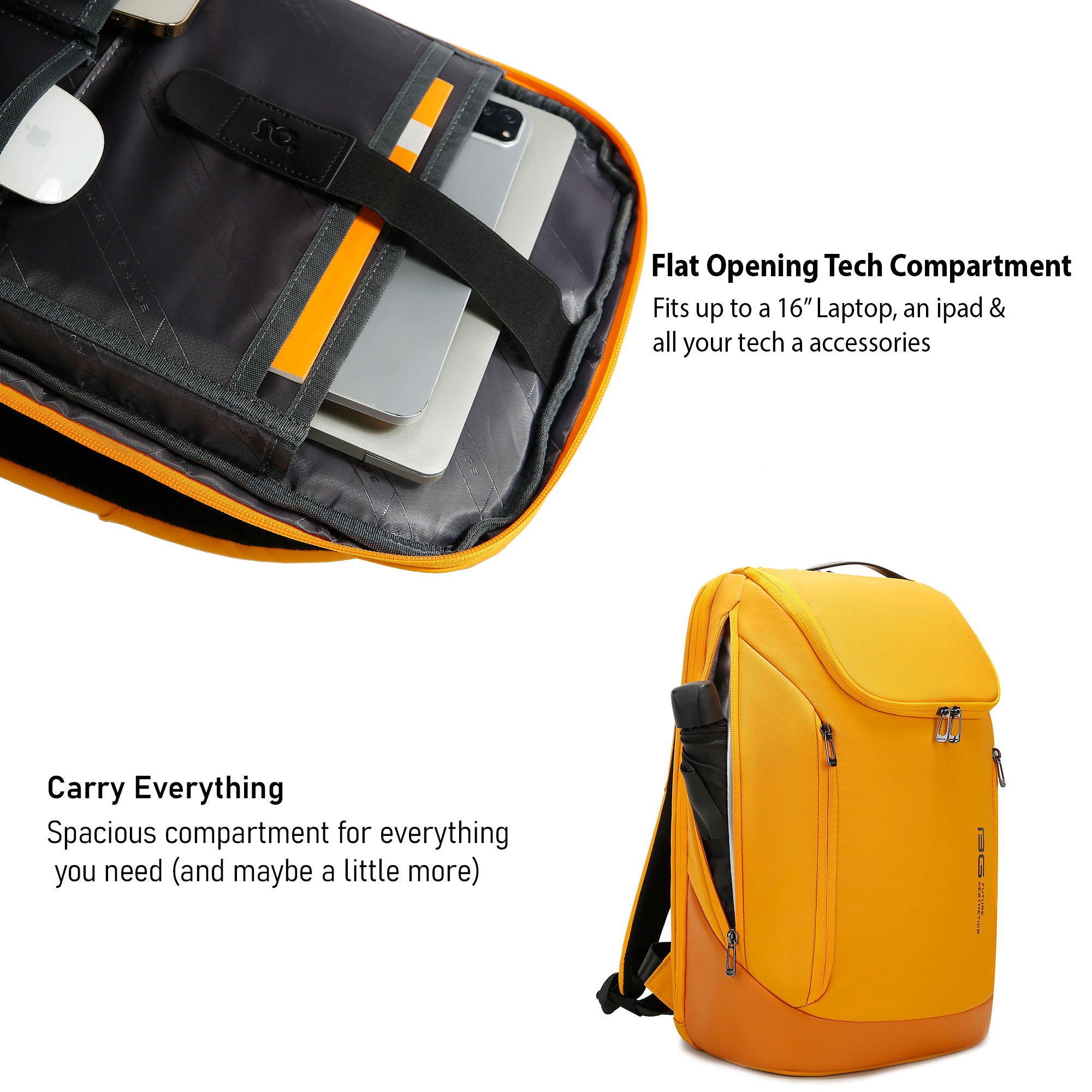 CAPTAIN BUSINESS BACKPACK - SPORTY YELLOW - 30L