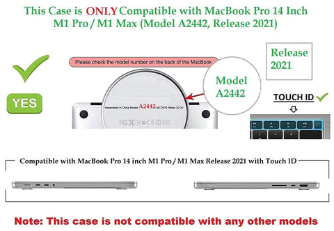 Red Lemon ISHIELD Protective Case (Mackbook pro 14 inch Model: A2442, 2021 Release