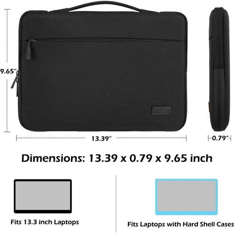 Red Lemon MC Sleeves Waterproof Oxford Exterior with Soft Velvety Interior 360° Protective Sleeve Bag Pouch Carry Case for 13.3" 13" inch Laptops, MacBook