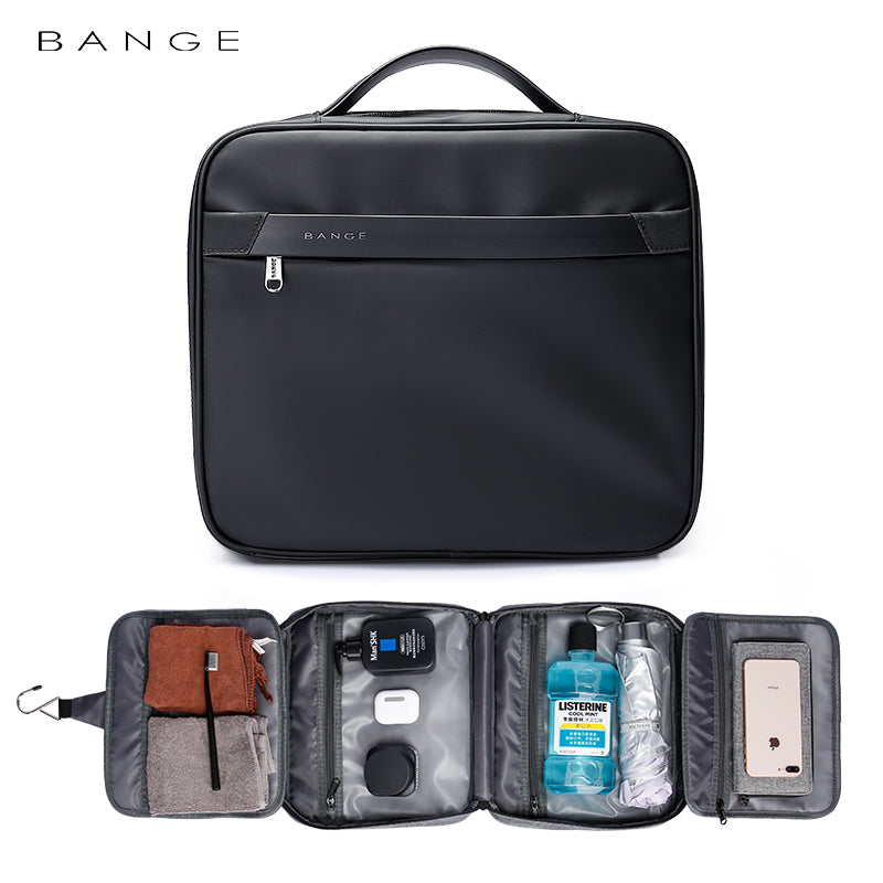 HANGING TOILETRY BAG - BLACK