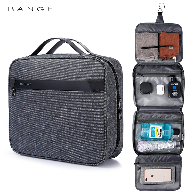 HANGING TOILETRY BAG - GREY