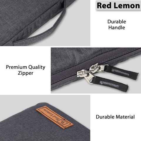 Red Lemon Ultra Protective Nylon Laptop Bag Sleeve Case Cover Pouch for 13/13.3 In and 15/15.6 In Laptop/MacBook | Water Repellent | Men & Women