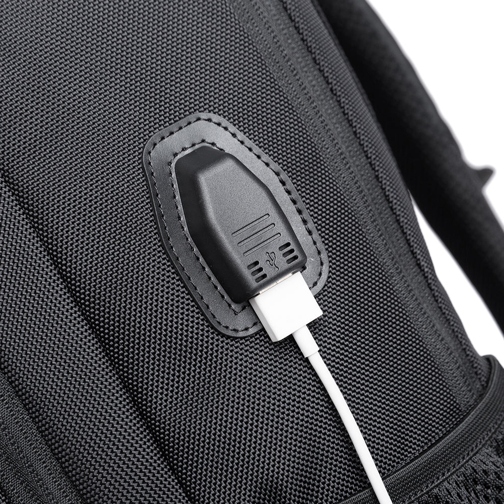 SWISS CUT DESIGN BACKPACK - BLACK - 26L