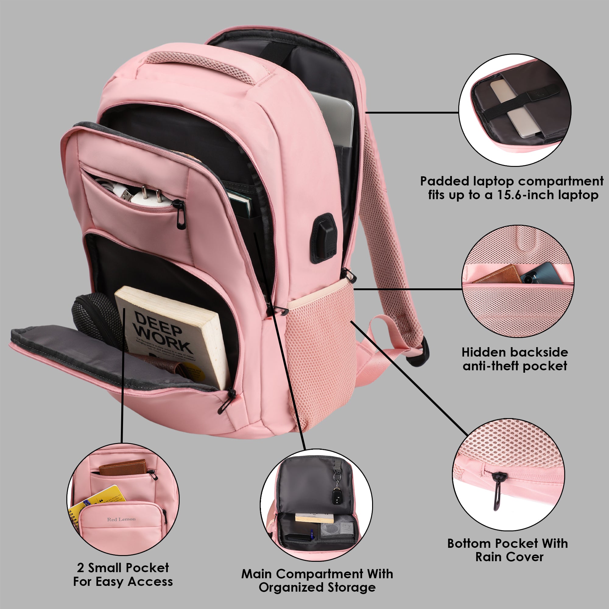 SWISS PACK BACKPACK CHAMPAGNE PINK - 26L