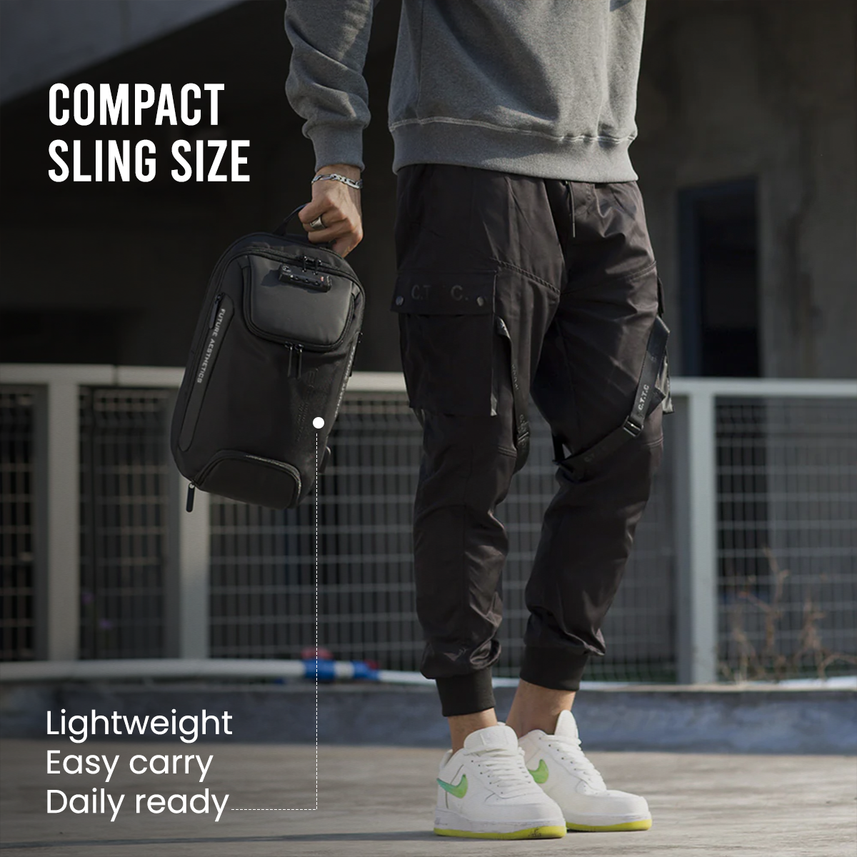 PROTECTOR SLING BAG - BLACK