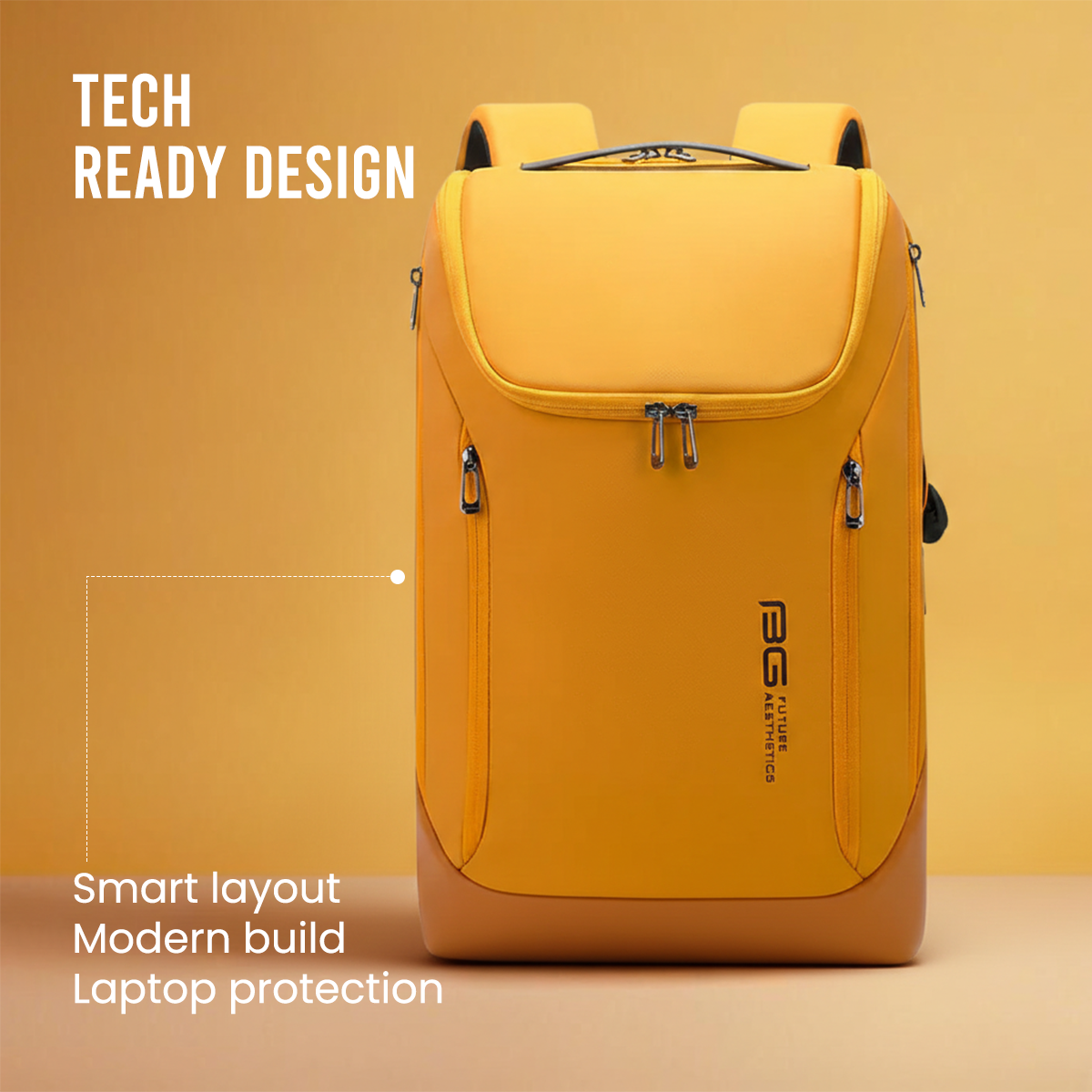 CAPTAIN BUSINESS BACKPACK - SPORTY YELLOW - 30L