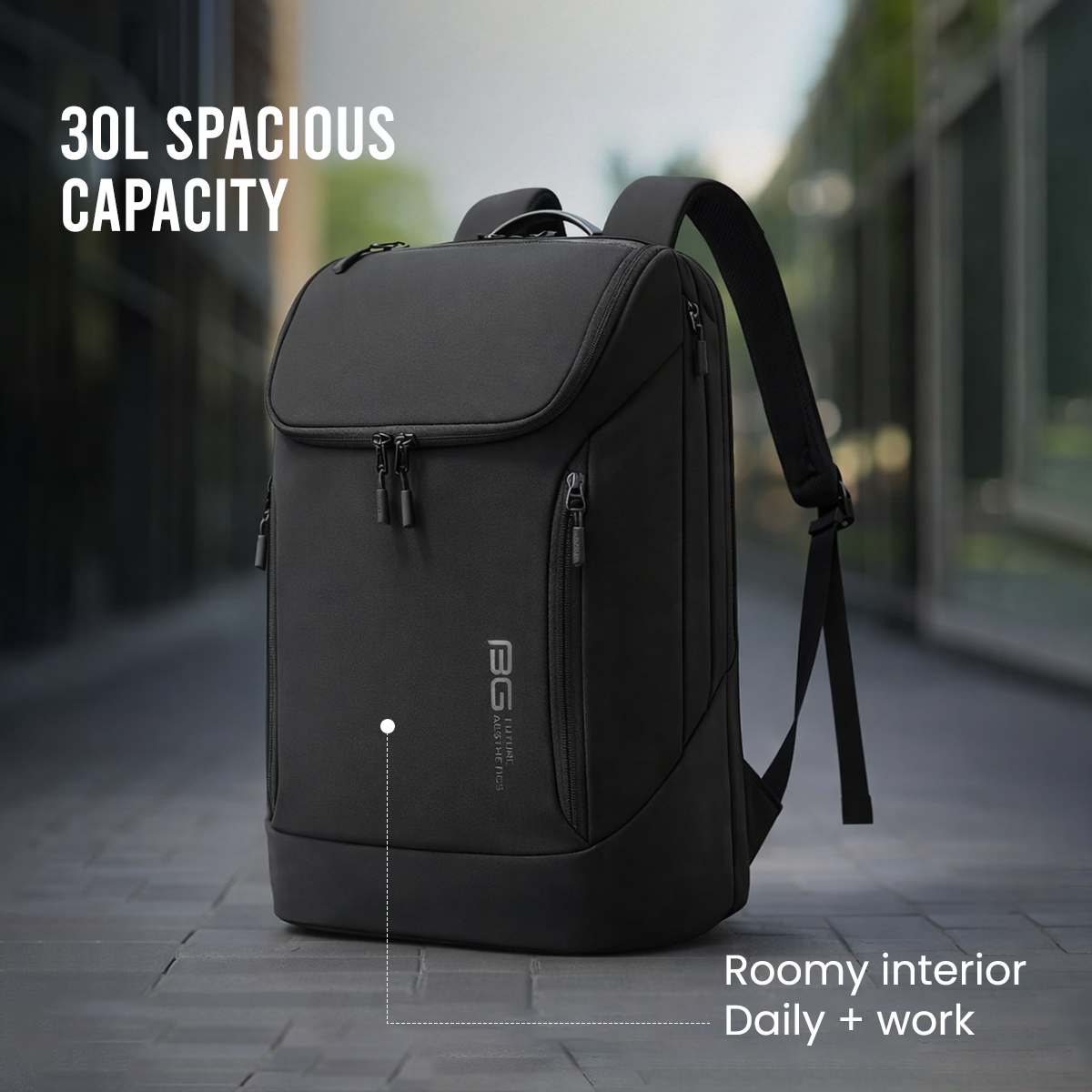 CAPTAIN BUSINESS BACKPACK V2.0 - BLACK - 30L