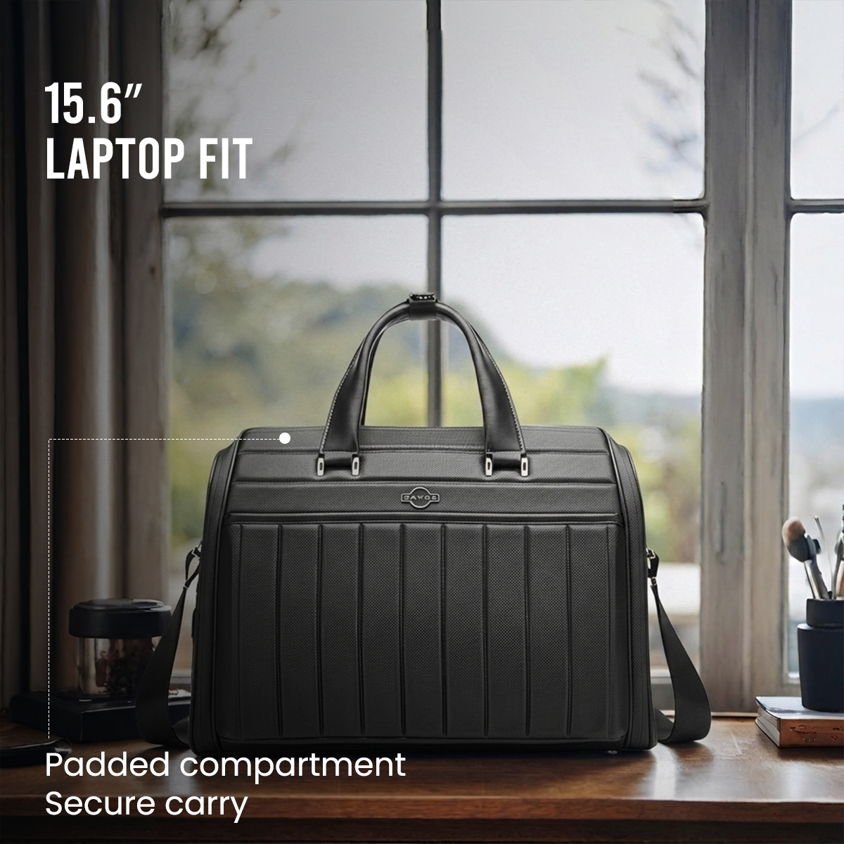 ALPHA EXECUTIVE BRIEFCASE - 15.6"- BLACK