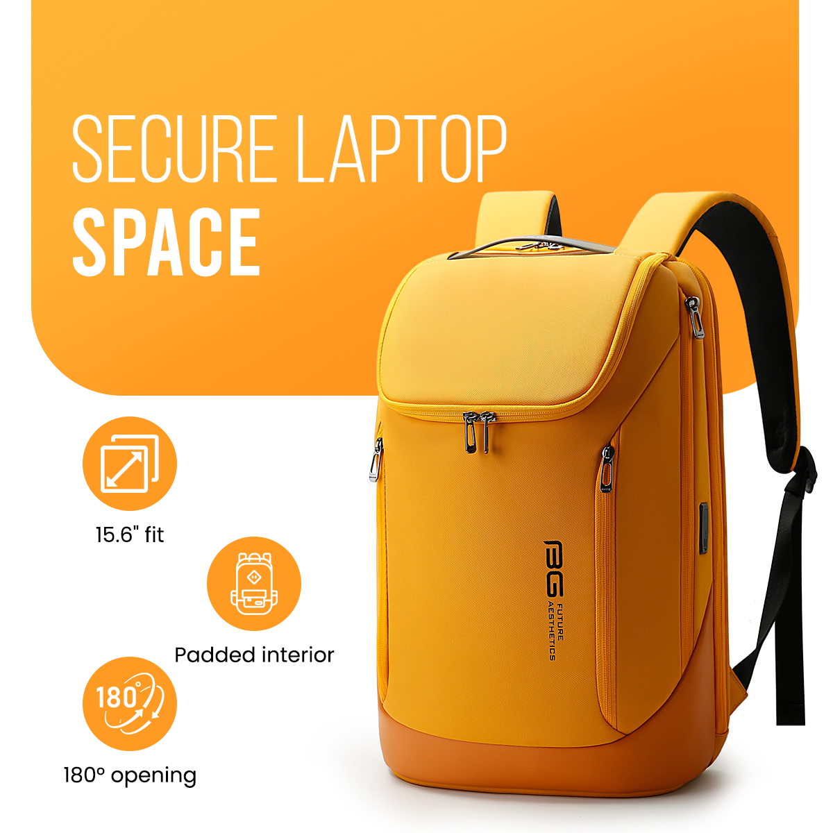 CAPTAIN BUSINESS BACKPACK - SPORTY YELLOW - 30L