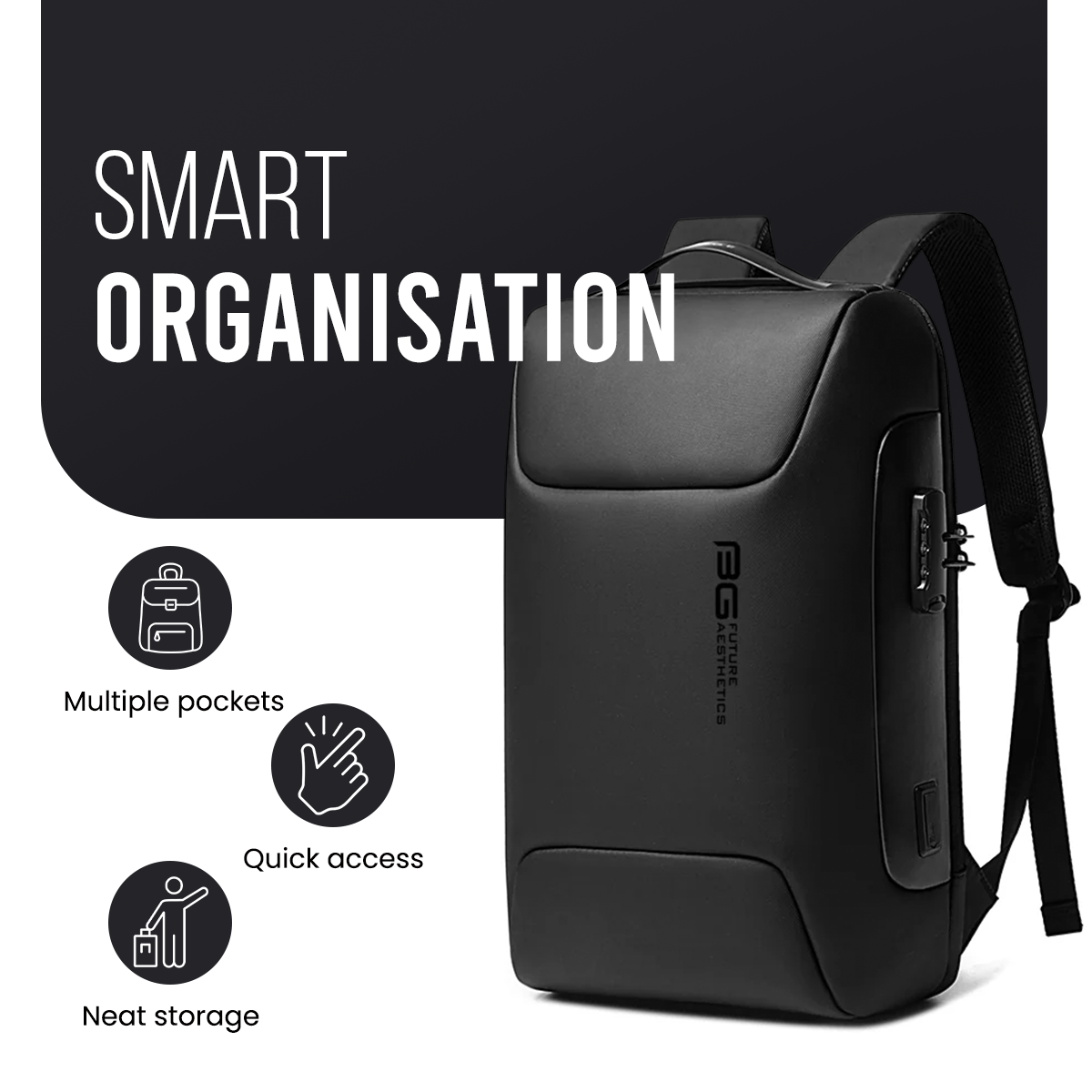HAWKEYE BACKPACK - BLACK - 20L