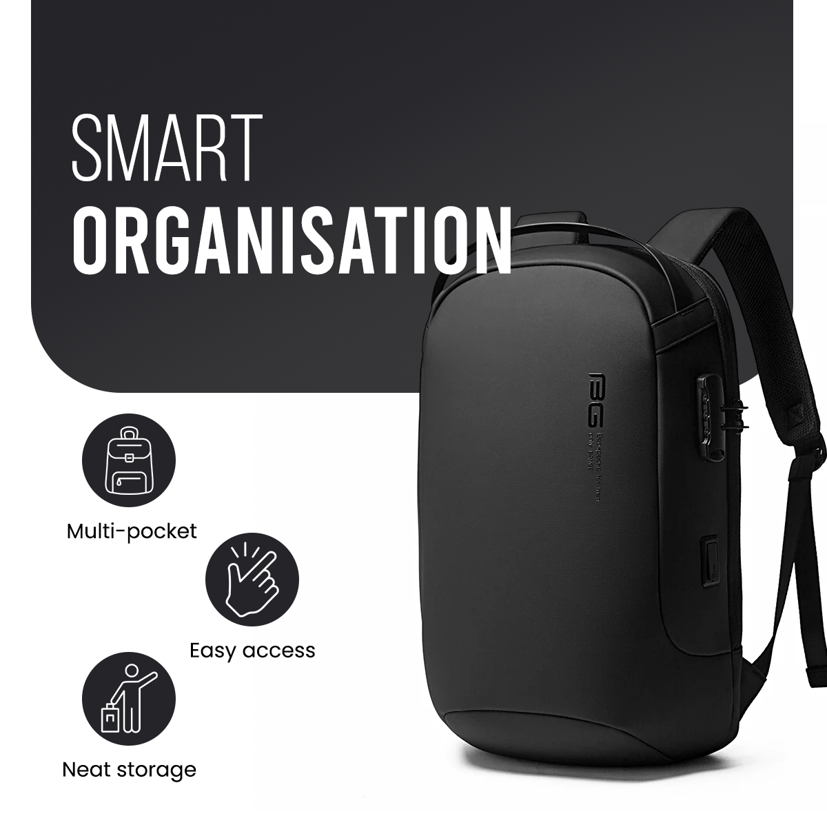 SWISS ALPINE BACKPACK - BLACK - 30L