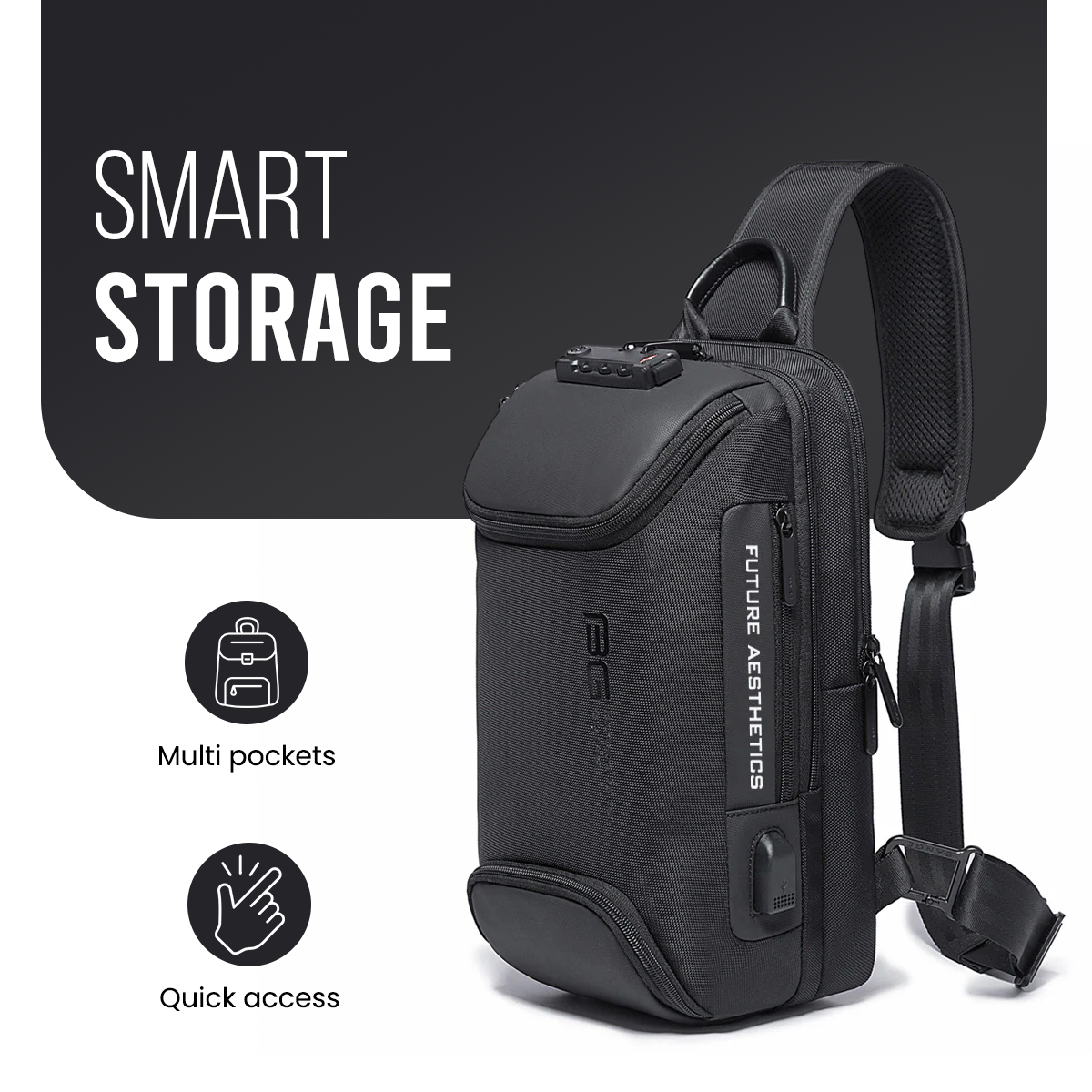 PROTECTOR SLING BAG - BLACK