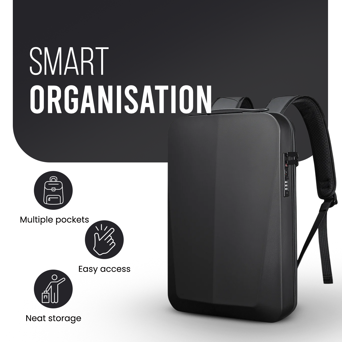 HARD IRONLOOK BACKPACK - BLACK - 21L