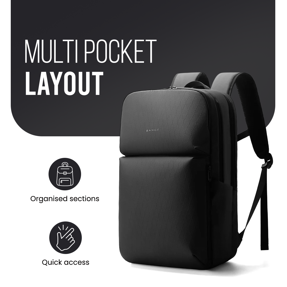 METROGUARD BACKPACK - BLACK - 27L