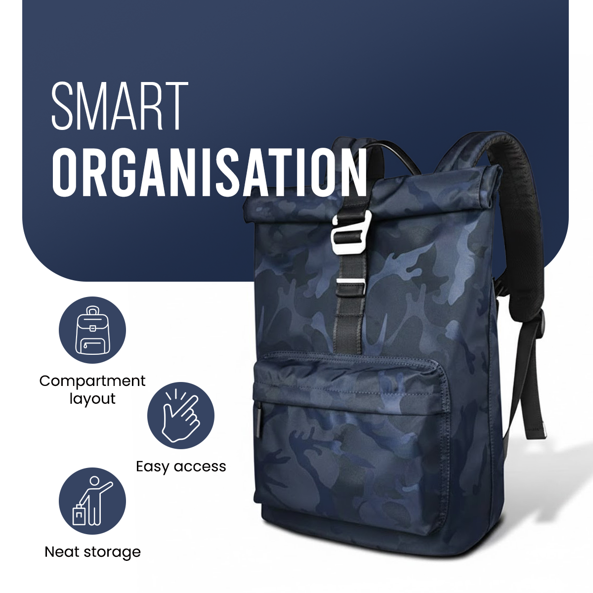 KAKA WIWU VIGOR BACKPACK - BLUE - 21L