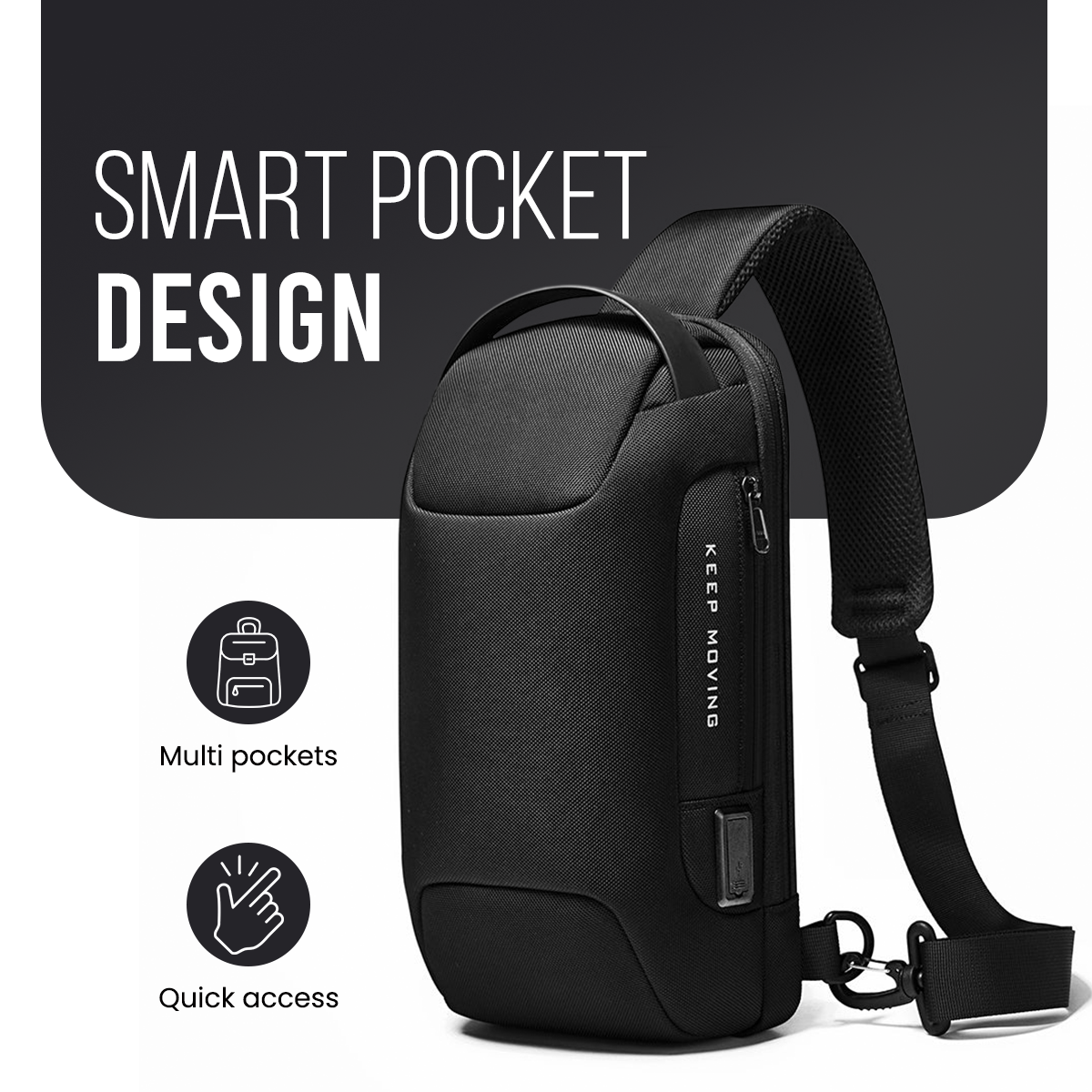 SURGE SLING BAG - BLACK