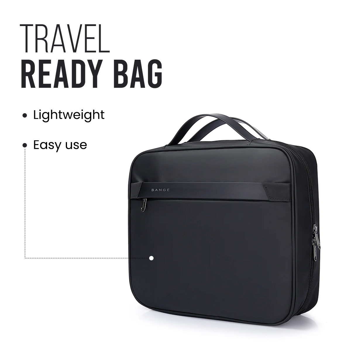 HANGING TOILETRY BAG - BLACK