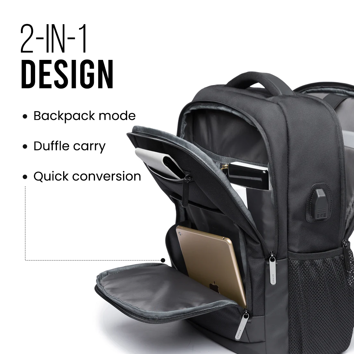 Swiss Concept Rucksack SWISS CUT DESIGN BACKPACK - BLACK - 26L – Red Lemon