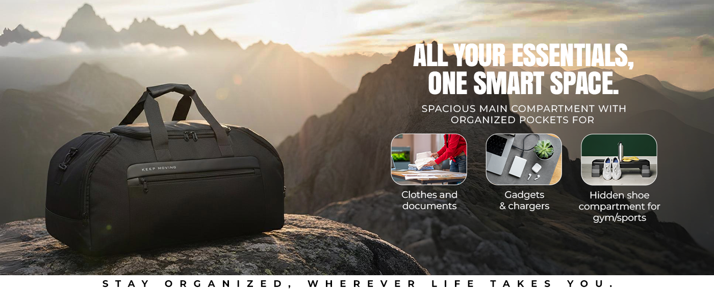 TRAVEL CORE DUFFEL BAG - BLACK