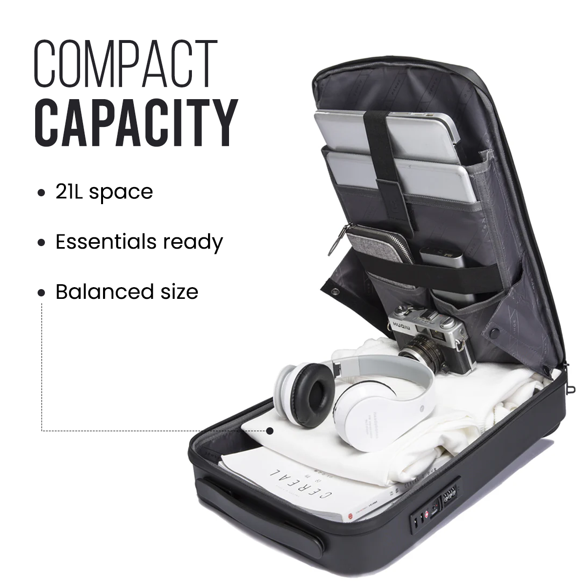 HARD IRONLOOK BACKPACK - BLACK - 21L