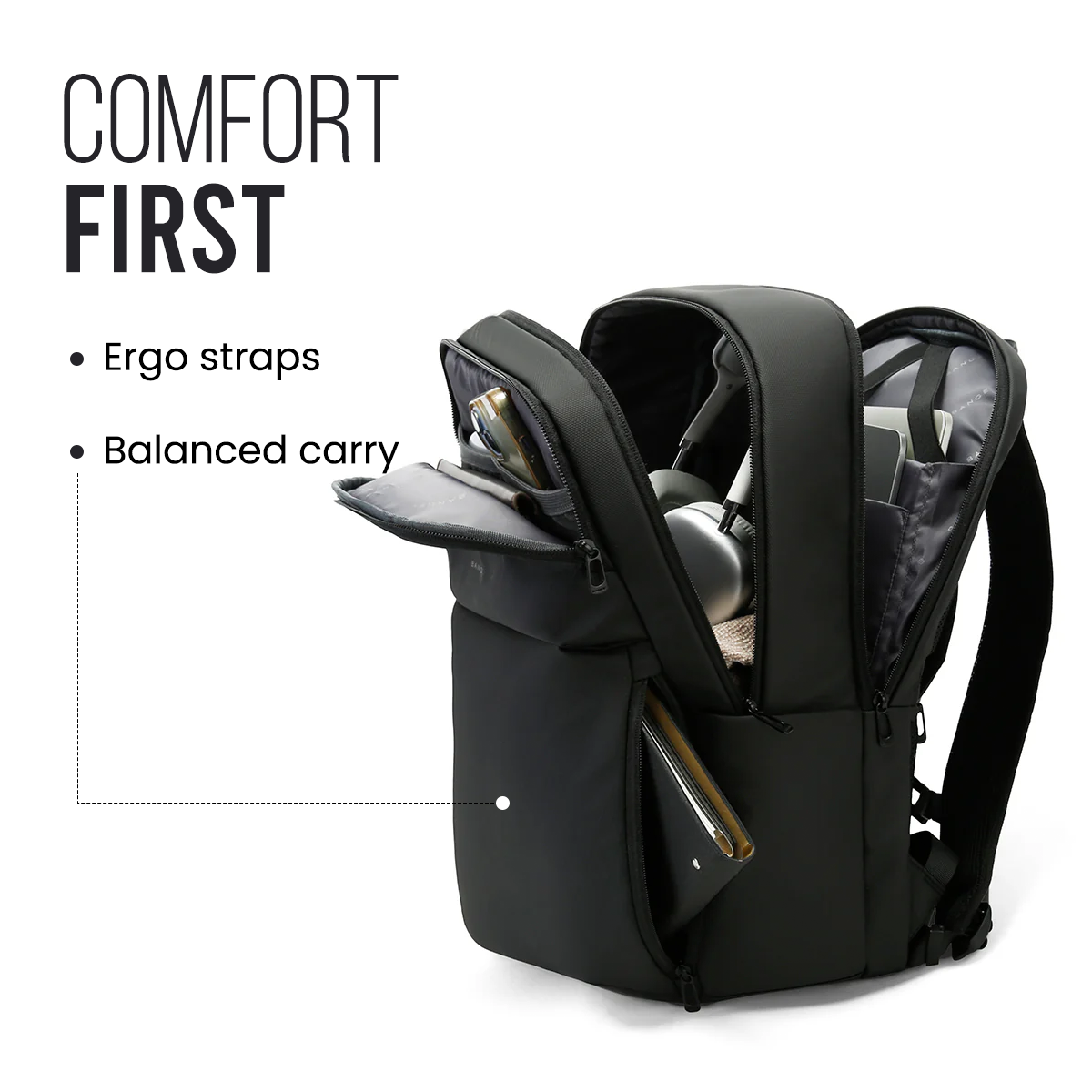 METROGUARD BACKPACK - BLACK - 27L