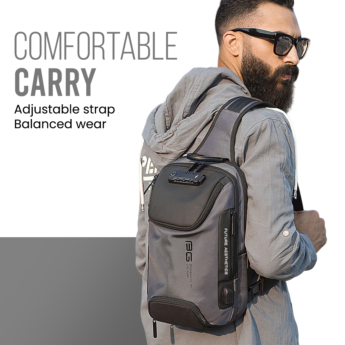 PROTECTOR SLING BAG - GREY