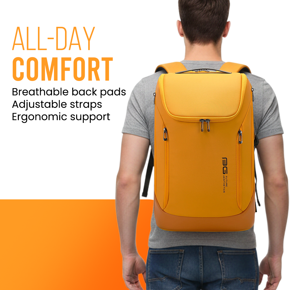 CAPTAIN BUSINESS BACKPACK - SPORTY YELLOW - 30L