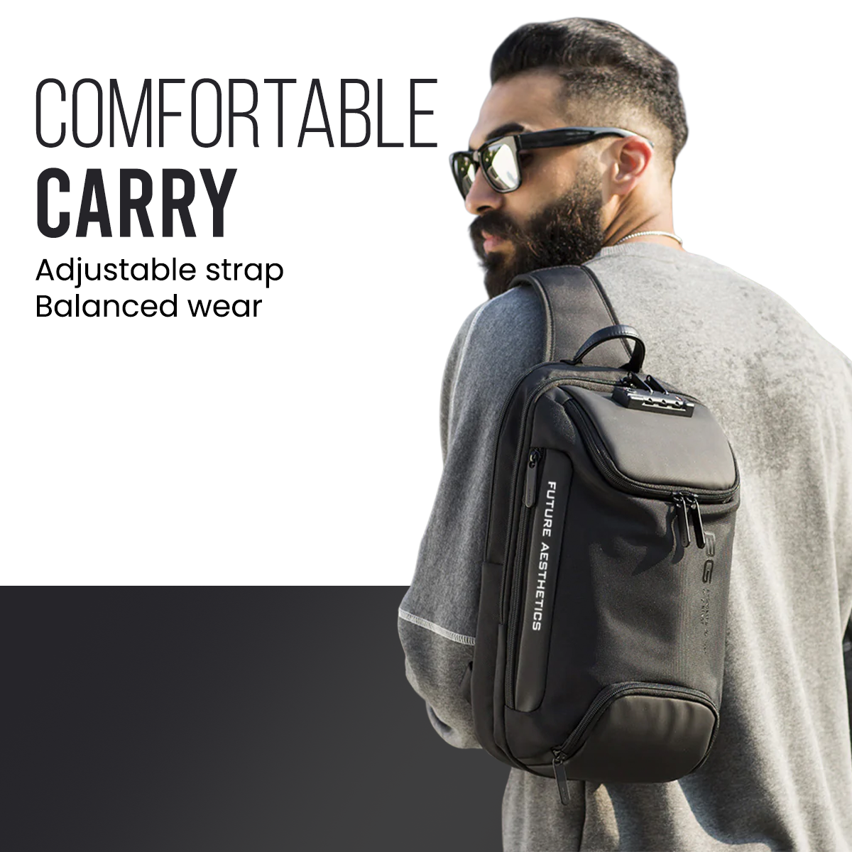 PROTECTOR SLING BAG - BLACK