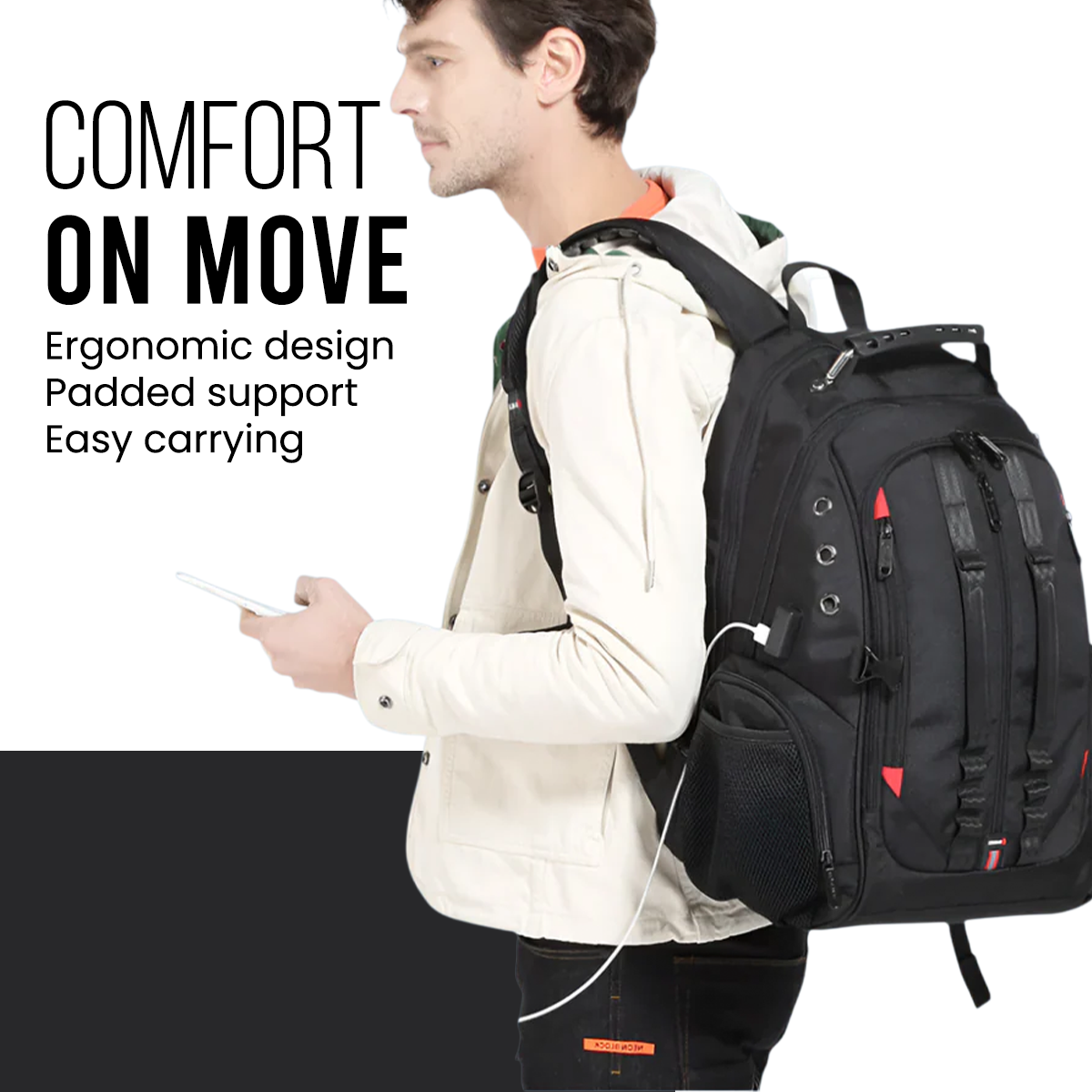 New Look Rucksacks SWISSLOOK BACKPACK - BLACK - 45L – Red Lemon
