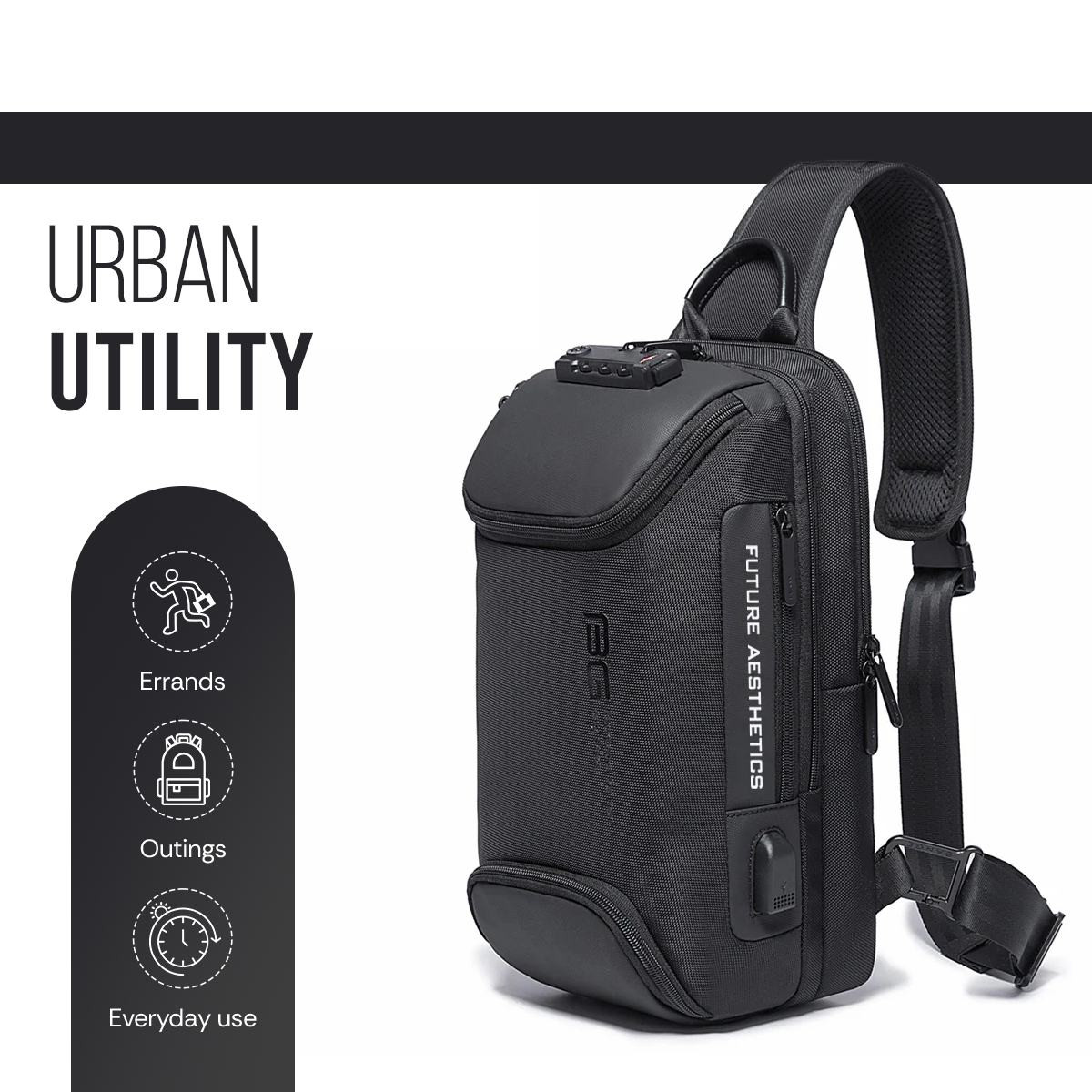 PROTECTOR SLING BAG - BLACK