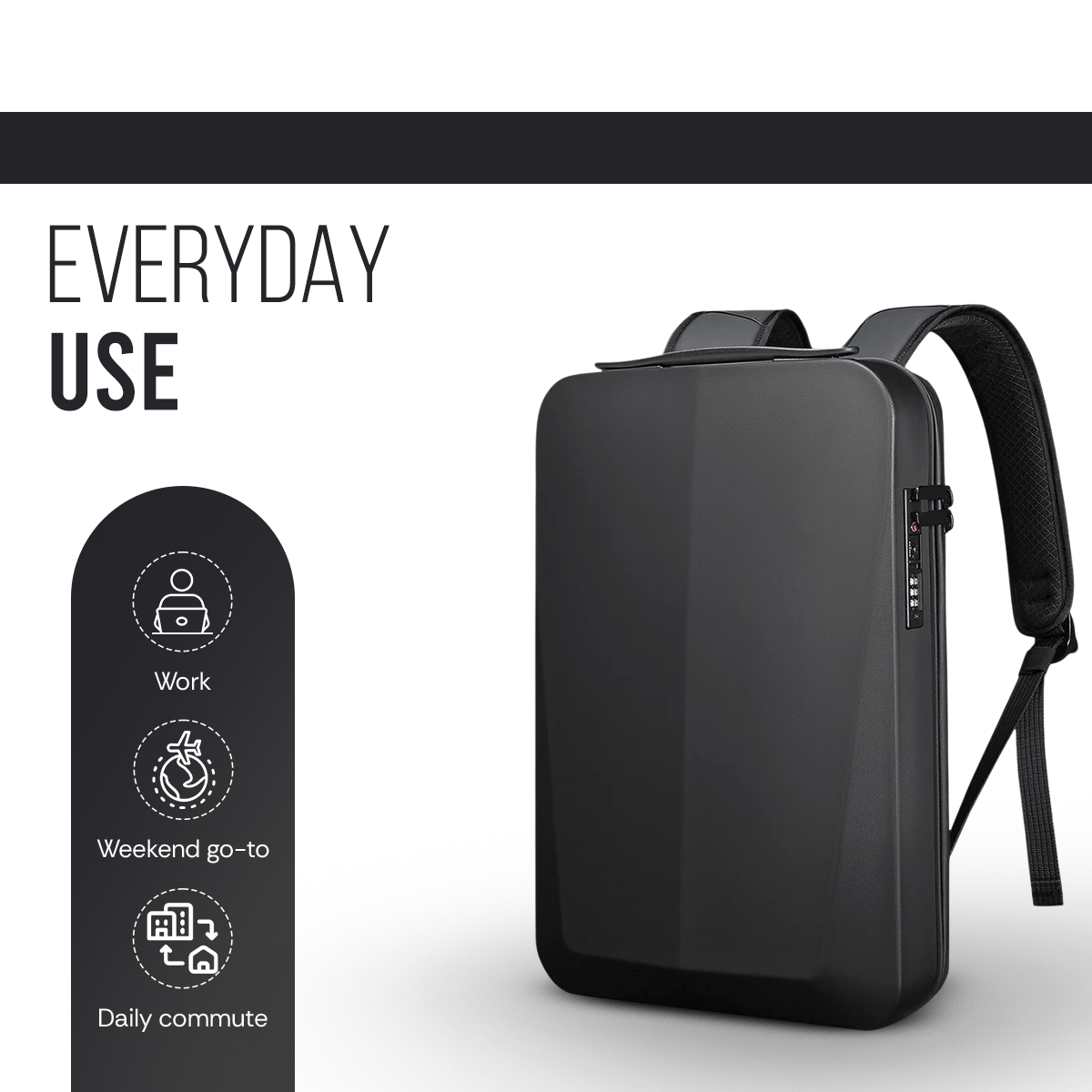 HARD IRONLOOK BACKPACK - BLACK - 21L