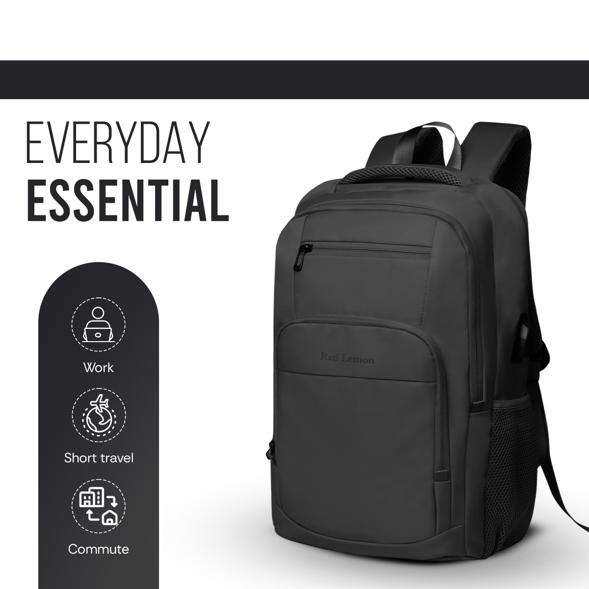 SWISS PACK BACKPACK BLACK - 26L