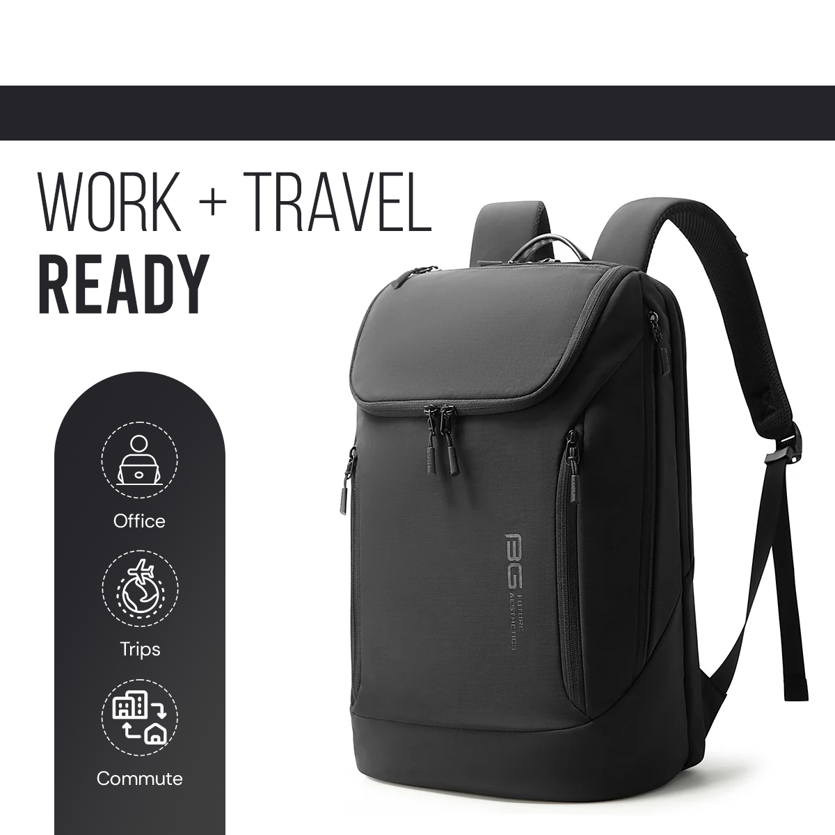 CAPTAIN BUSINESS BACKPACK V2.0 - BLACK - 30L