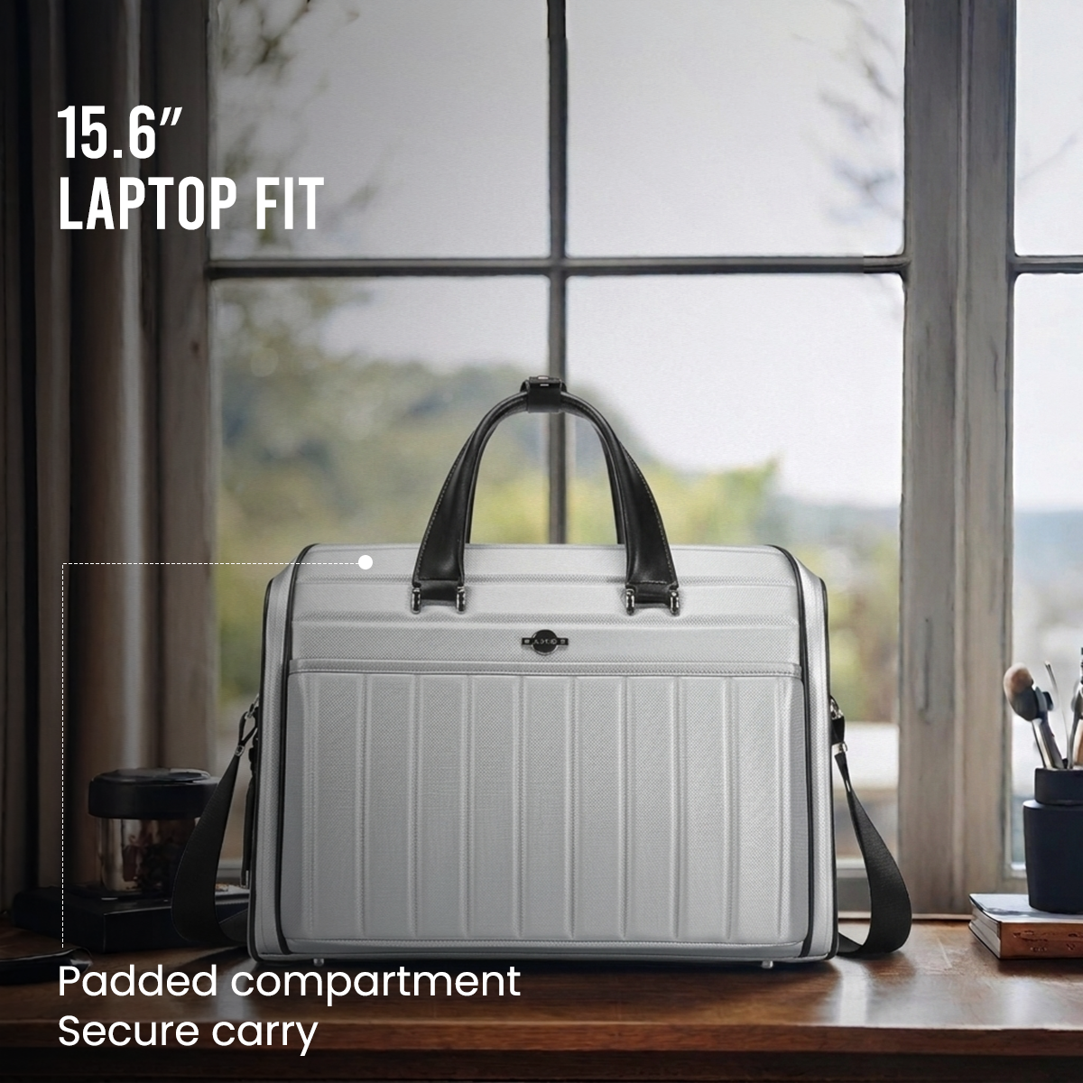 ALPHA EXECUTIVE BRIEFCASE - 15.6" - SILVER