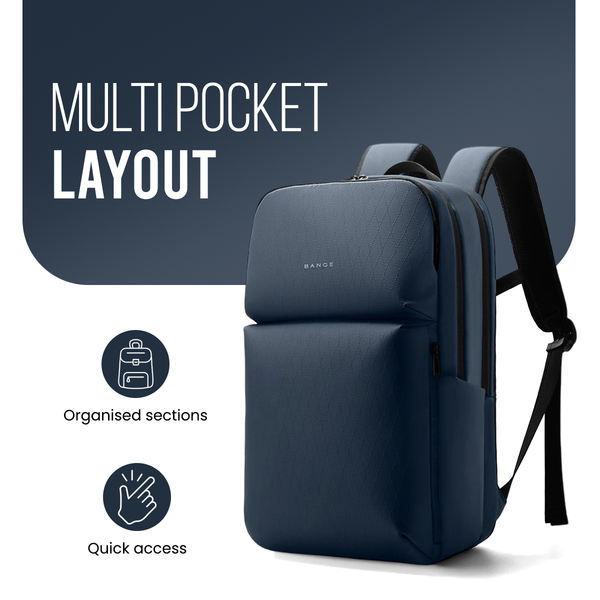 METROGUARD BACKPACK - BLUE - 27L