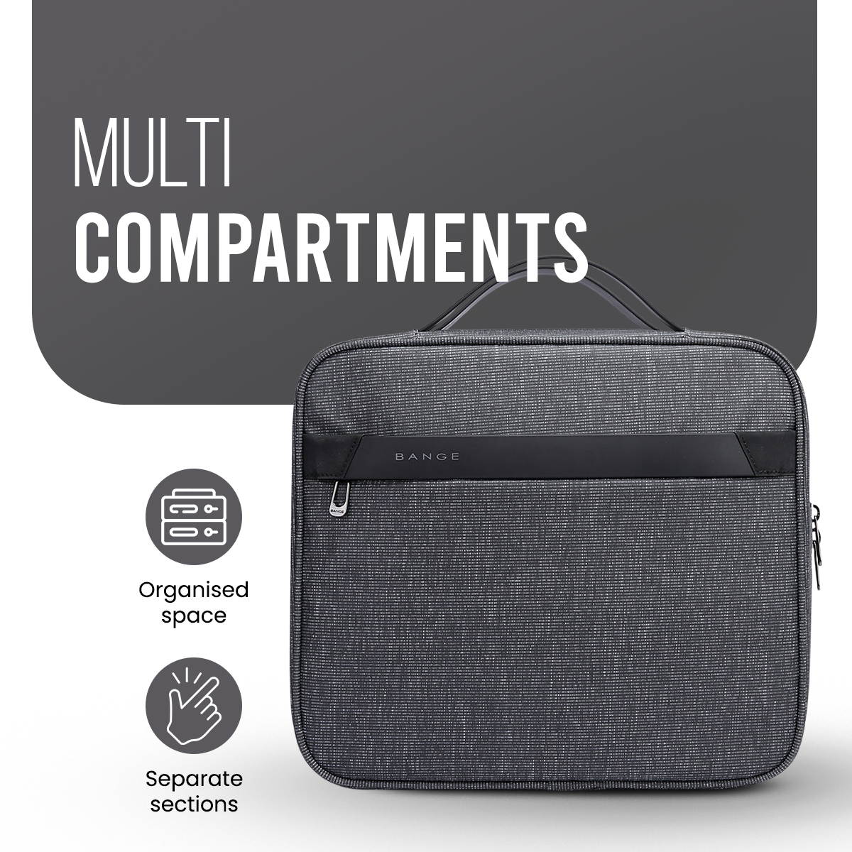 HANGING TOILETRY BAG - GREY
