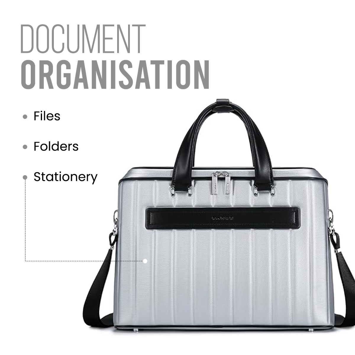 ALPHA EXECUTIVE BRIEFCASE - 15.6" - SILVER