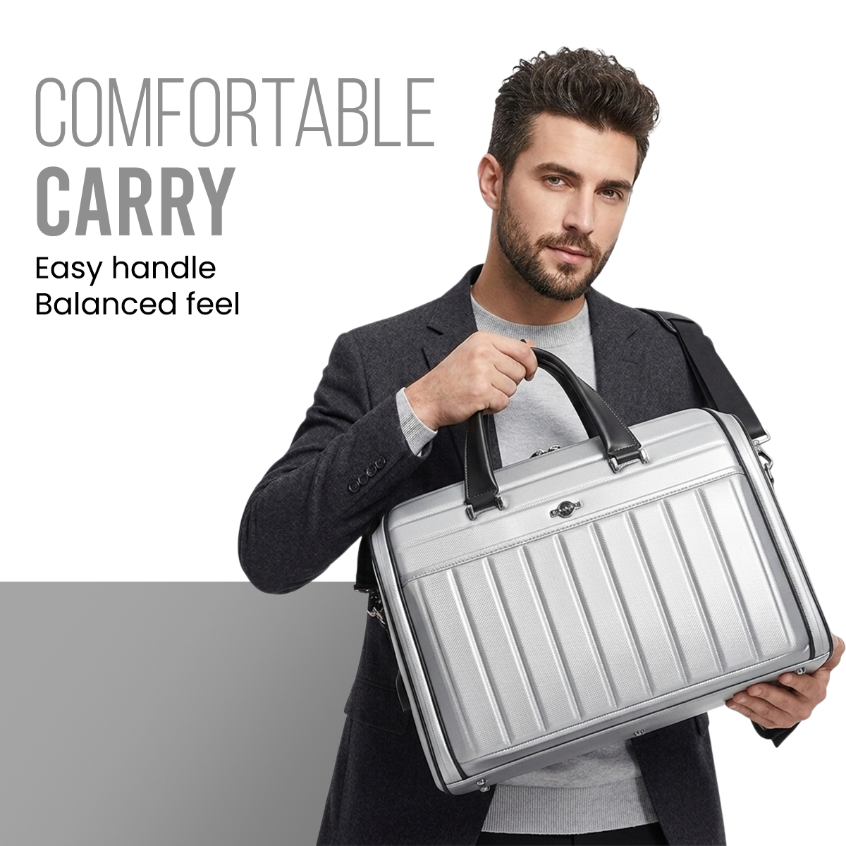 ALPHA EXECUTIVE BRIEFCASE - 15.6" - SILVER