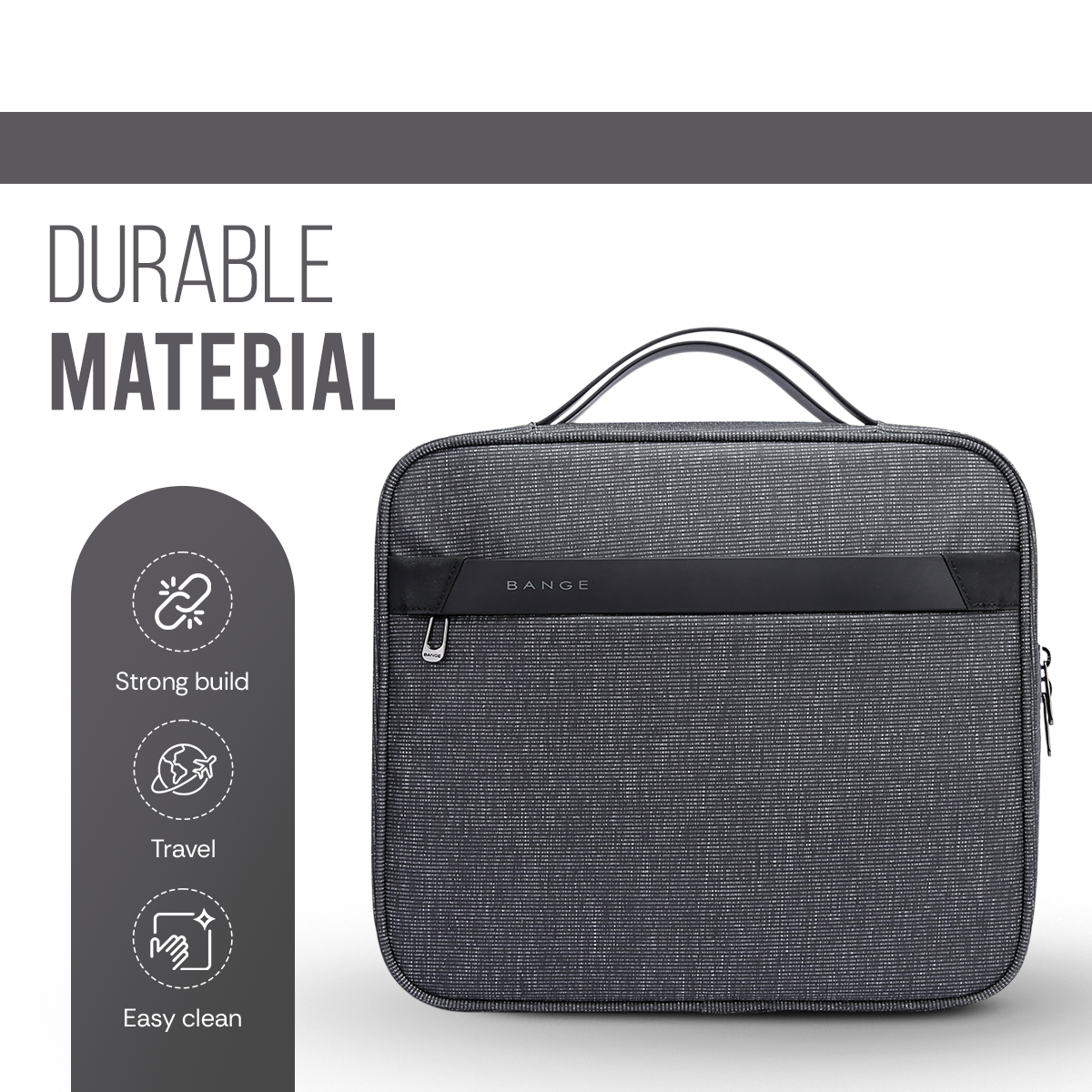 HANGING TOILETRY BAG - GREY
