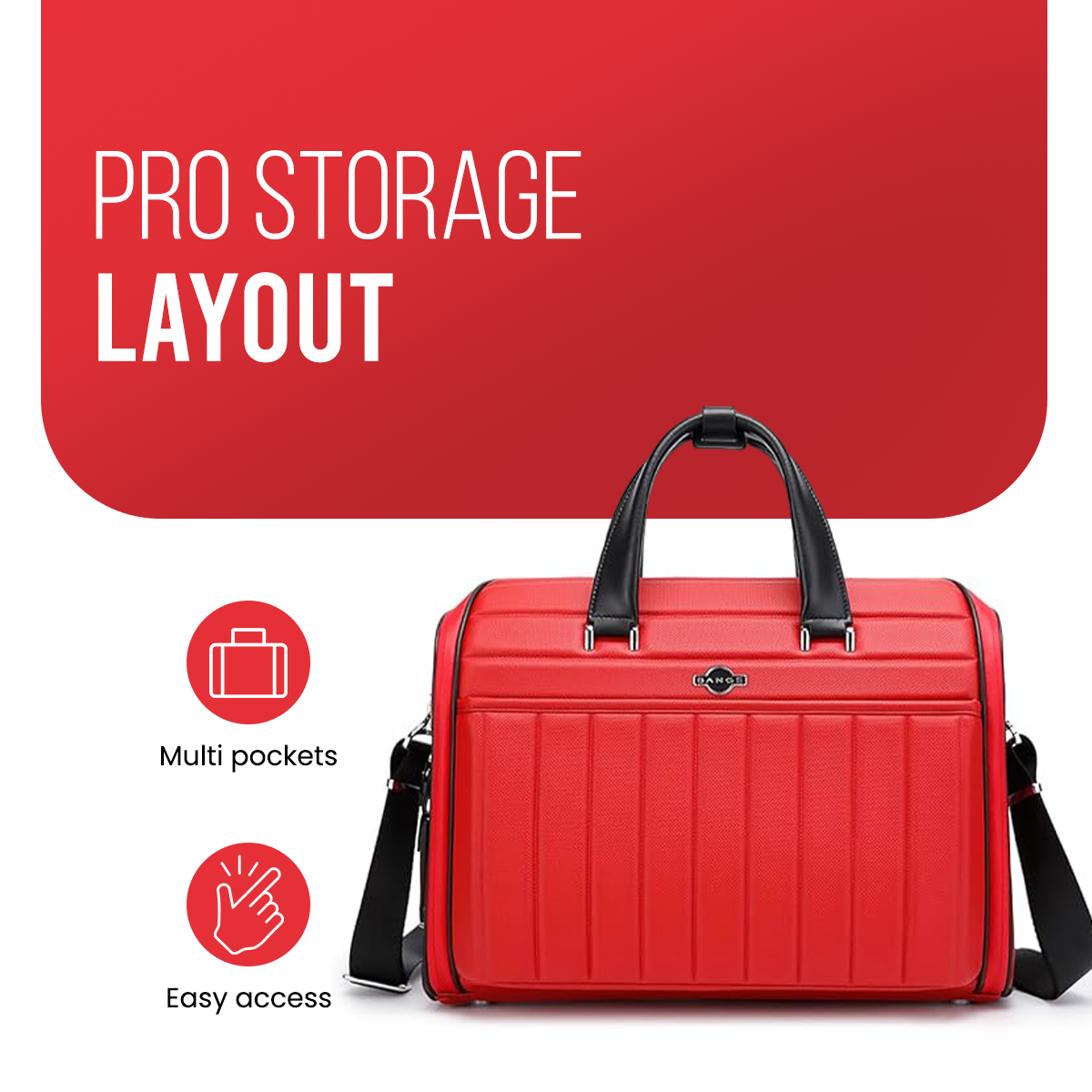 ALPHA EXECUTIVE BRIEFCASE - 15.6"- RED