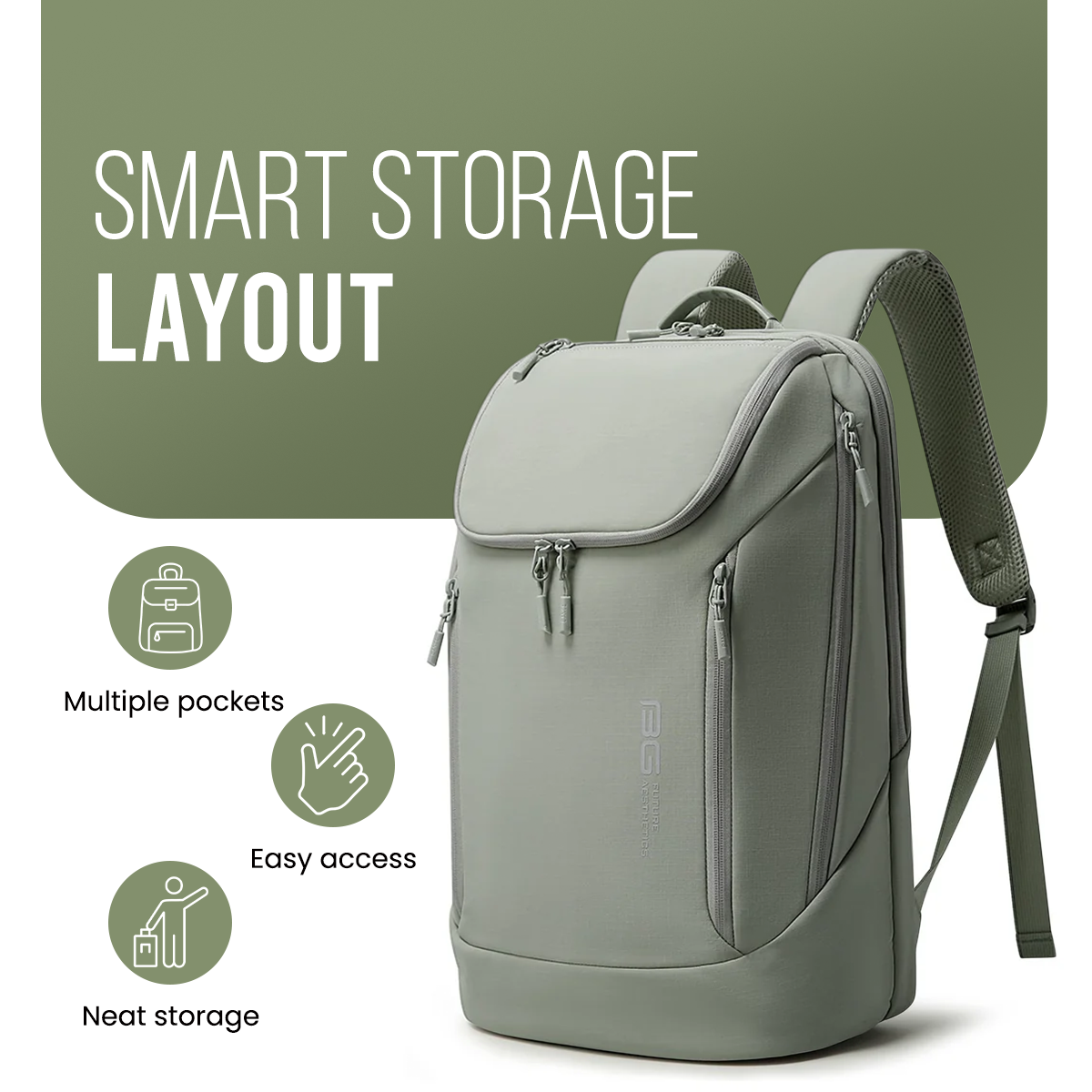 CAPTAIN BUSINESS BACKPACK V2.0 - Green - 30L