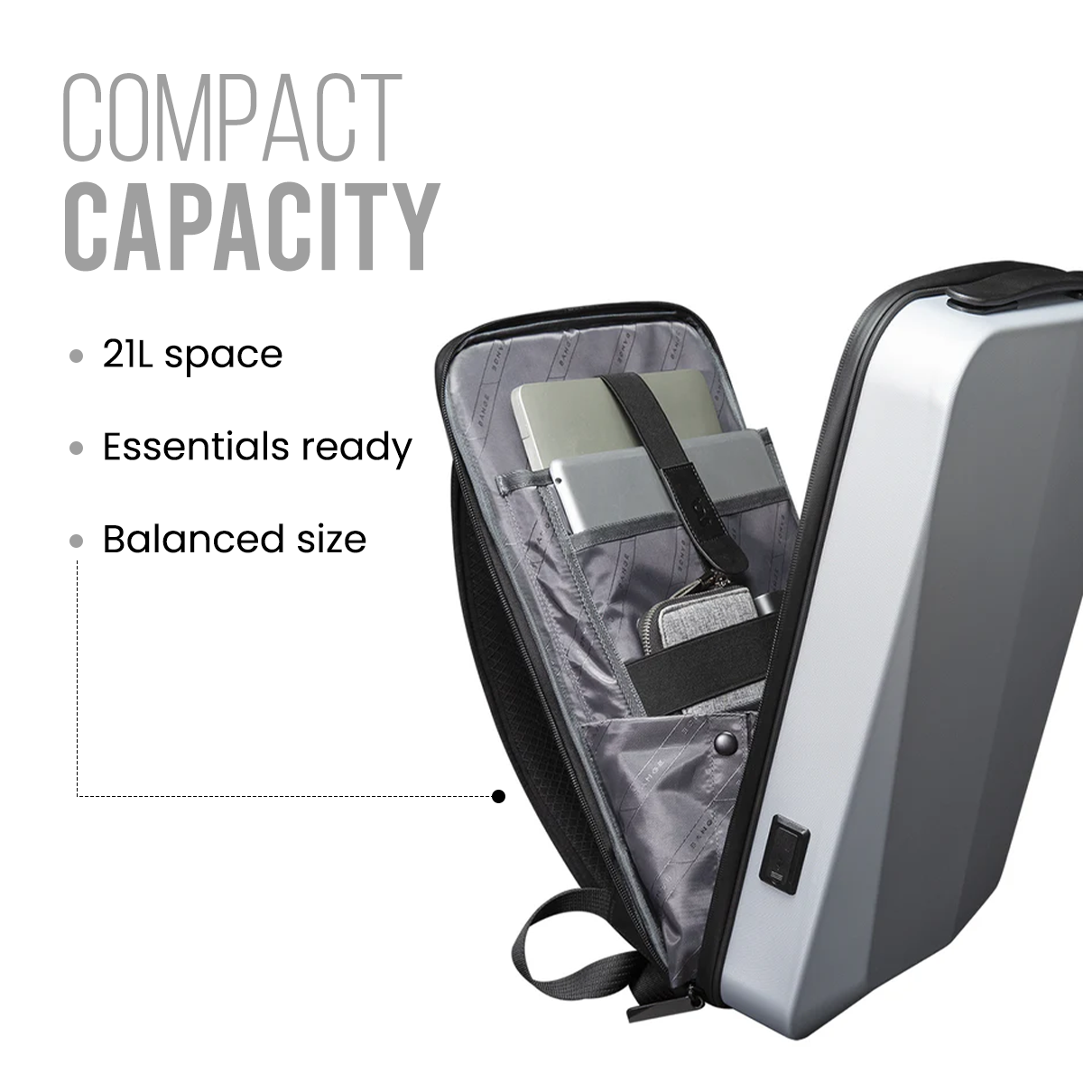 HARD IRONLOOK BACKPACK - SILVER - 21L