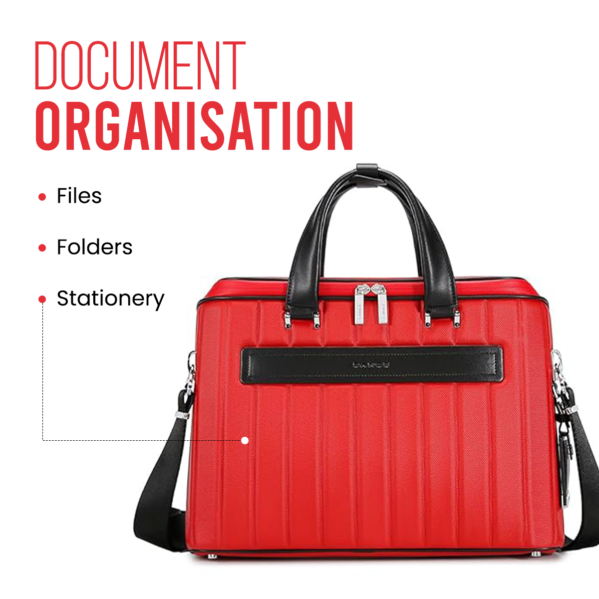 ALPHA EXECUTIVE BRIEFCASE - 15.6"- RED