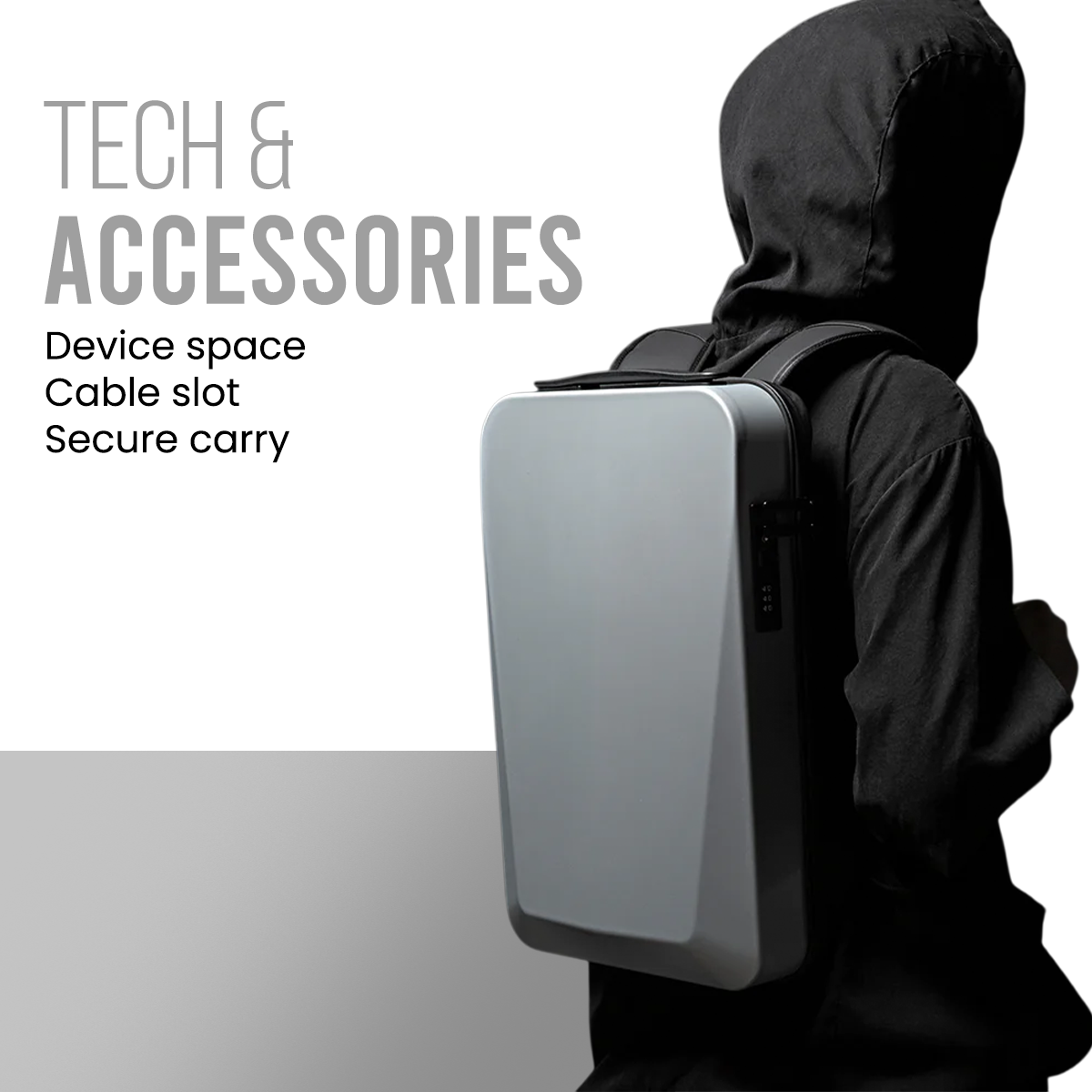 HARD IRONLOOK BACKPACK - SILVER - 21L