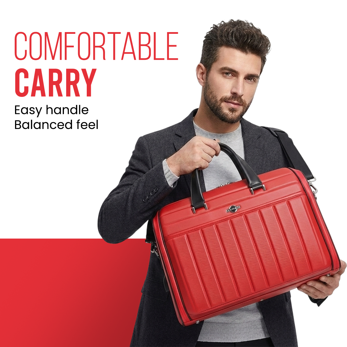 ALPHA EXECUTIVE BRIEFCASE - 15.6"- RED