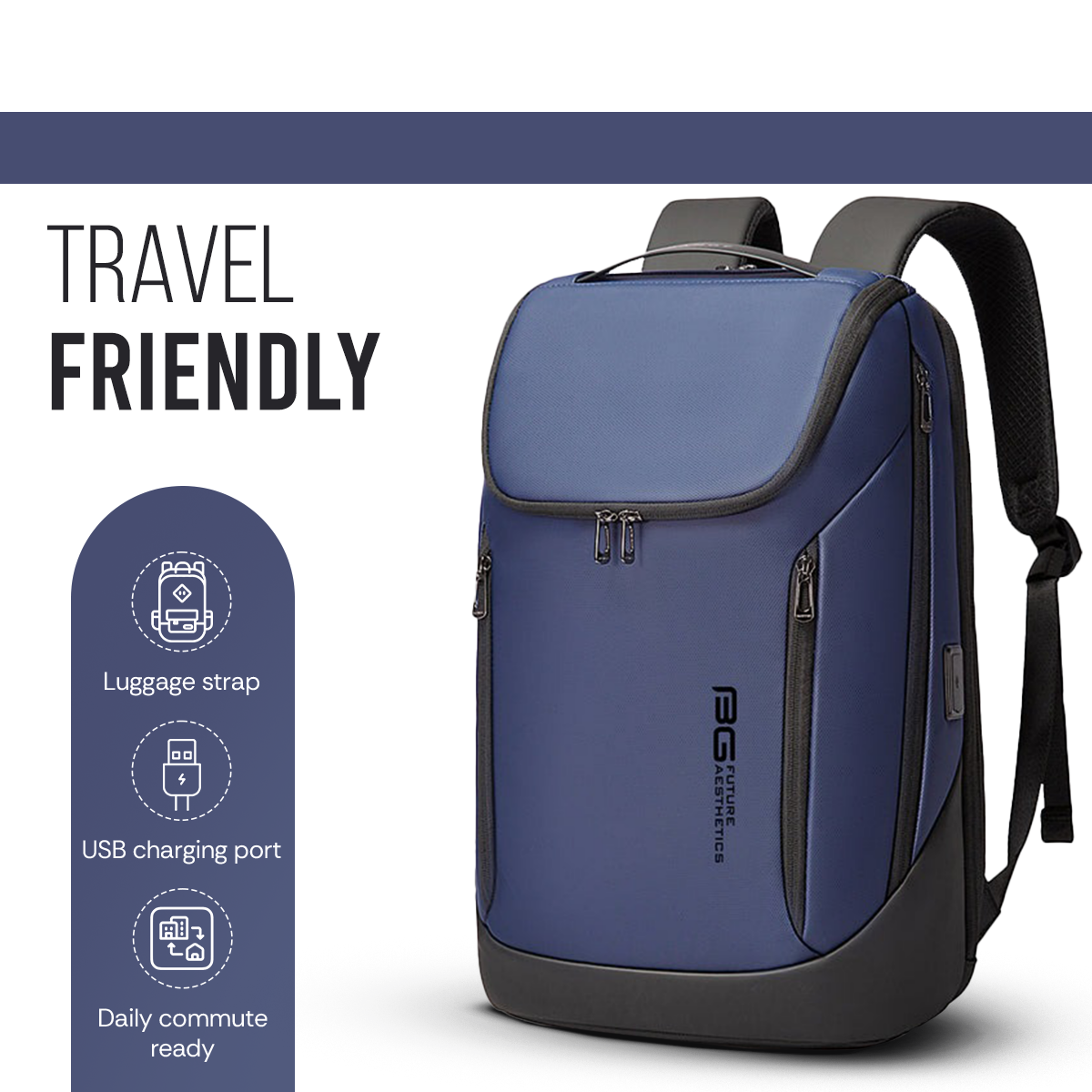 CAPTAIN BUSINESS BACKPACK - DARK BLUE - 30L