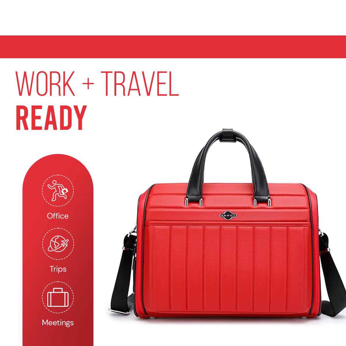 ALPHA EXECUTIVE BRIEFCASE - 15.6"- RED